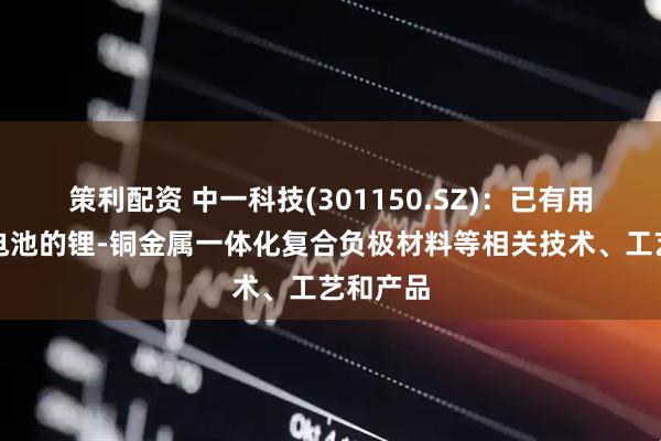 策利配资 中一科技(301150.SZ)：已有用于固态电池的锂-铜金属一体化复合负极材料等相关技术、工艺和产品